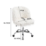 Comfy Plush Swivel Office Chair Adjustable Height