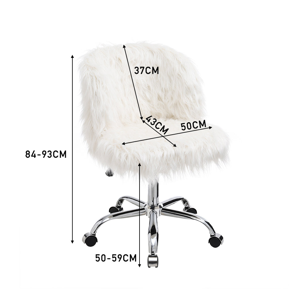 Comfy Plush Swivel Office Chair Adjustable Height