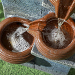 Solar Garden Water Feature, 4 Tiers, Led Lights, 58cm