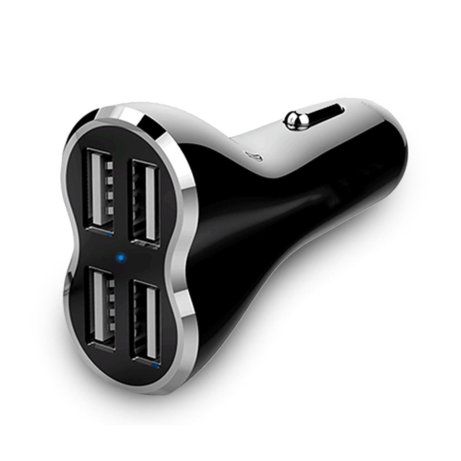 Powerful & 4-port Universal Usb Car Charger Black
