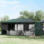 6m X 3m Garden Gazebo Marquee Canopy Party Tent Canopy Patio | Green