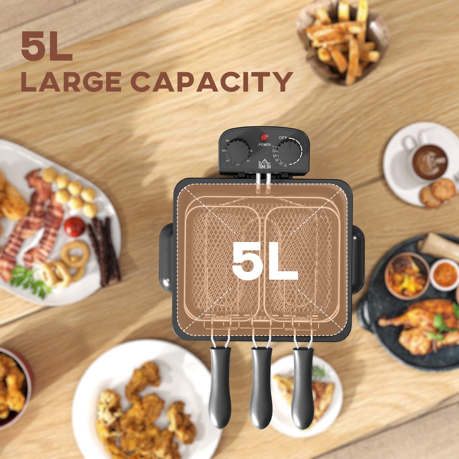 5l Deep Fryer, Removable Basket