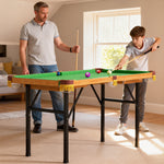 SPORTNOW 4ft Folding Pool Table, Mini Billiards Table Set For Kids