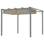3 X 3(m) Aluminium Garden Pergola With Retractable Roof