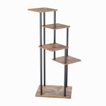 5-tier Tall Corner Plant Stand 95cm H Freestanding Plant Display Shelf For Indoor Garden | One Size | Brown