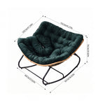 Modern Rocking Chair with Cushion – Compact | Green