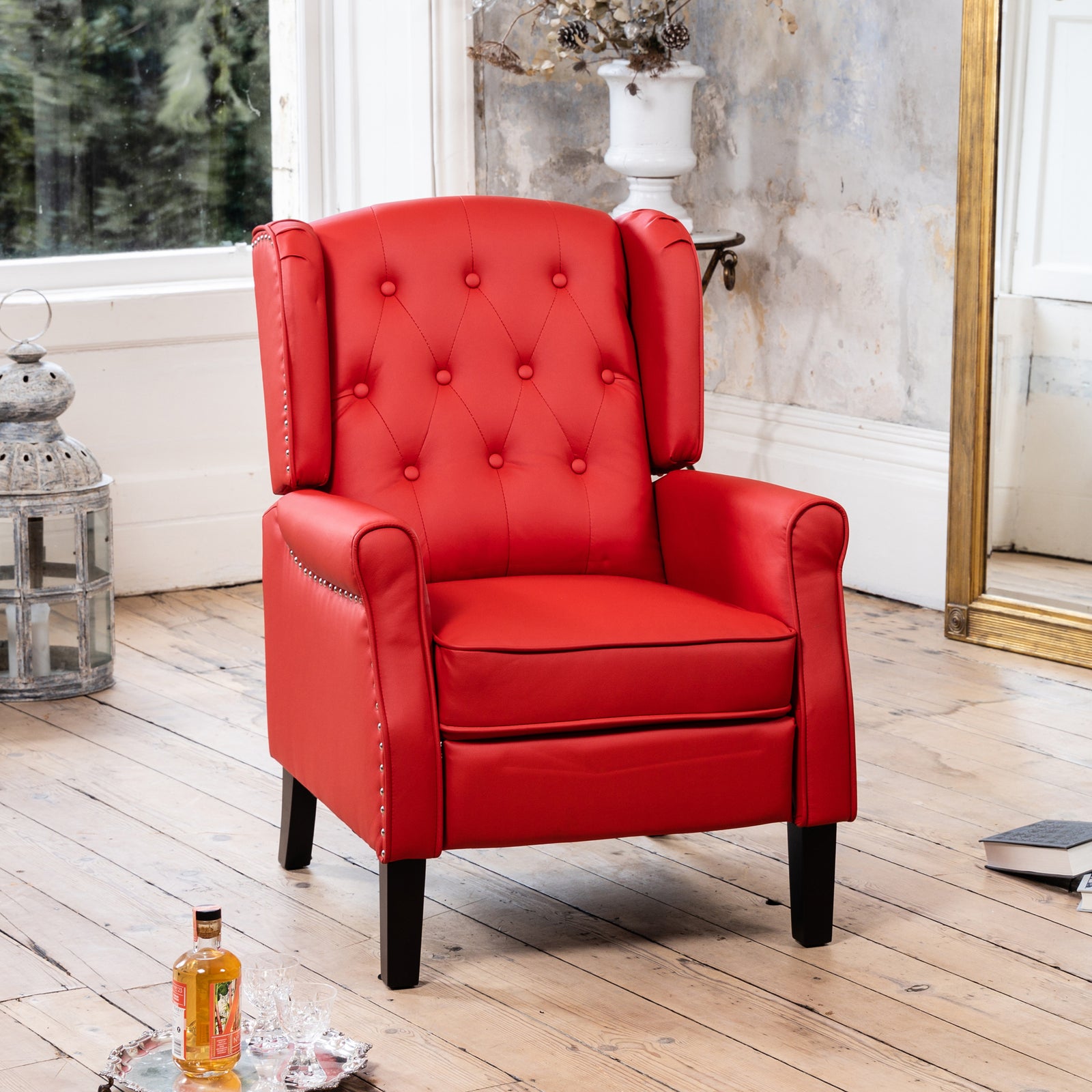 Galena Recliner Armchair | Red