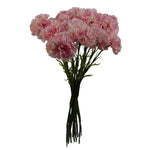 12 X Pink Carnation Artificial Flowers