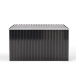 Garden Storage Shed Bike Metal Pent Tool Shed House Galvanized Steel Can Put 3-4 Bicycles (d105x W210x H130cm) | Charcoal Black