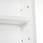 5-tier Wall Display Shelf Unit Cabinet Shelves Glass Doors | One Size | White