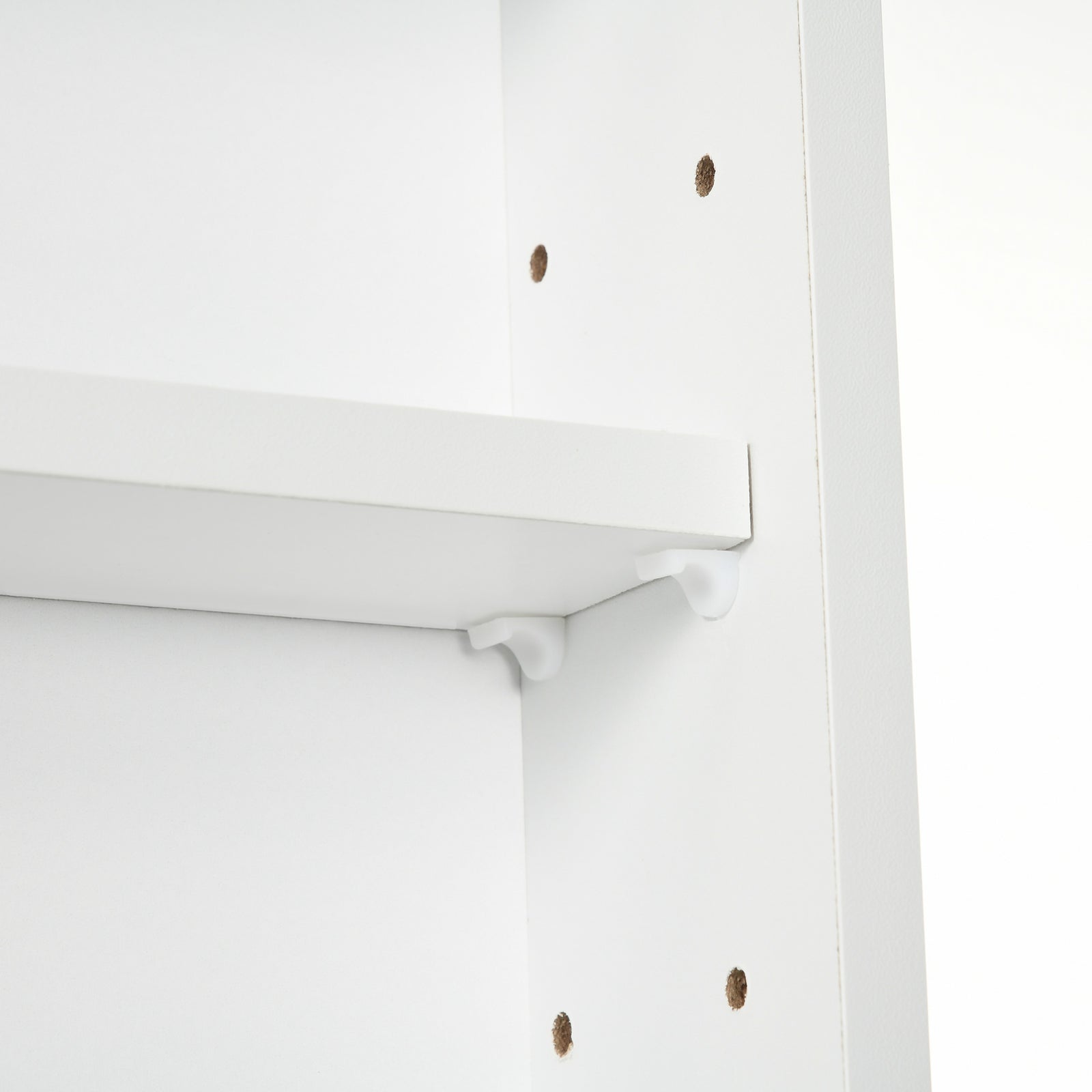 5-tier Wall Display Shelf Unit Cabinet Shelves Glass Doors | One Size | White