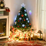 3/4ft Green Fiber Optic Christmas Tree Led Stars | 3ft | Green