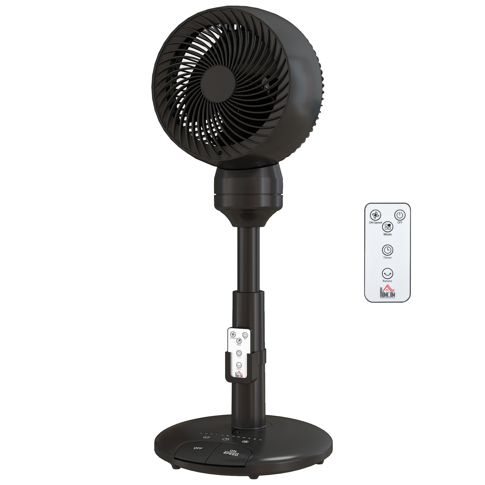 9" Pedestal Cooling Fan With Adjustable Speed And Mode | Black