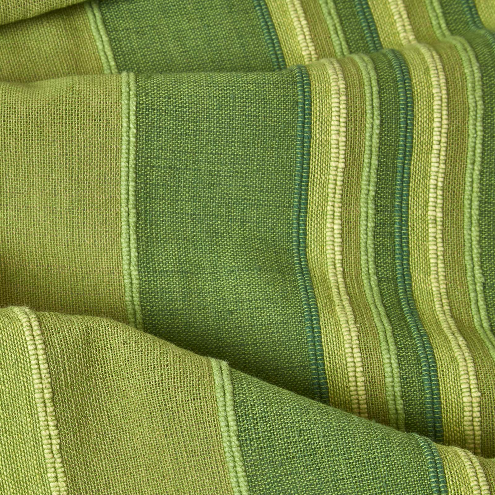 Cotton Morocco Striped Throw | 255cm x 360cm | Green