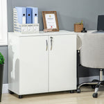 2 Tier Locking Office File Organisation With 2 Keys | One Size | White