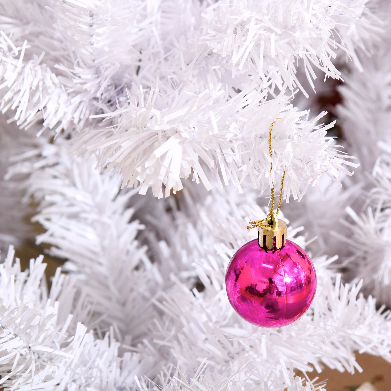 5ft Snow Artificial Christmas Tree W/ Metal Stand Decorations Home White | 5ft | White