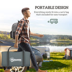 Camping Tent With 3000mm Waterproof Rainfly & Screen Panels | Green