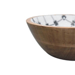 Artisan Furniture Solid Wood 2x Lacquered Flower Bowl Set