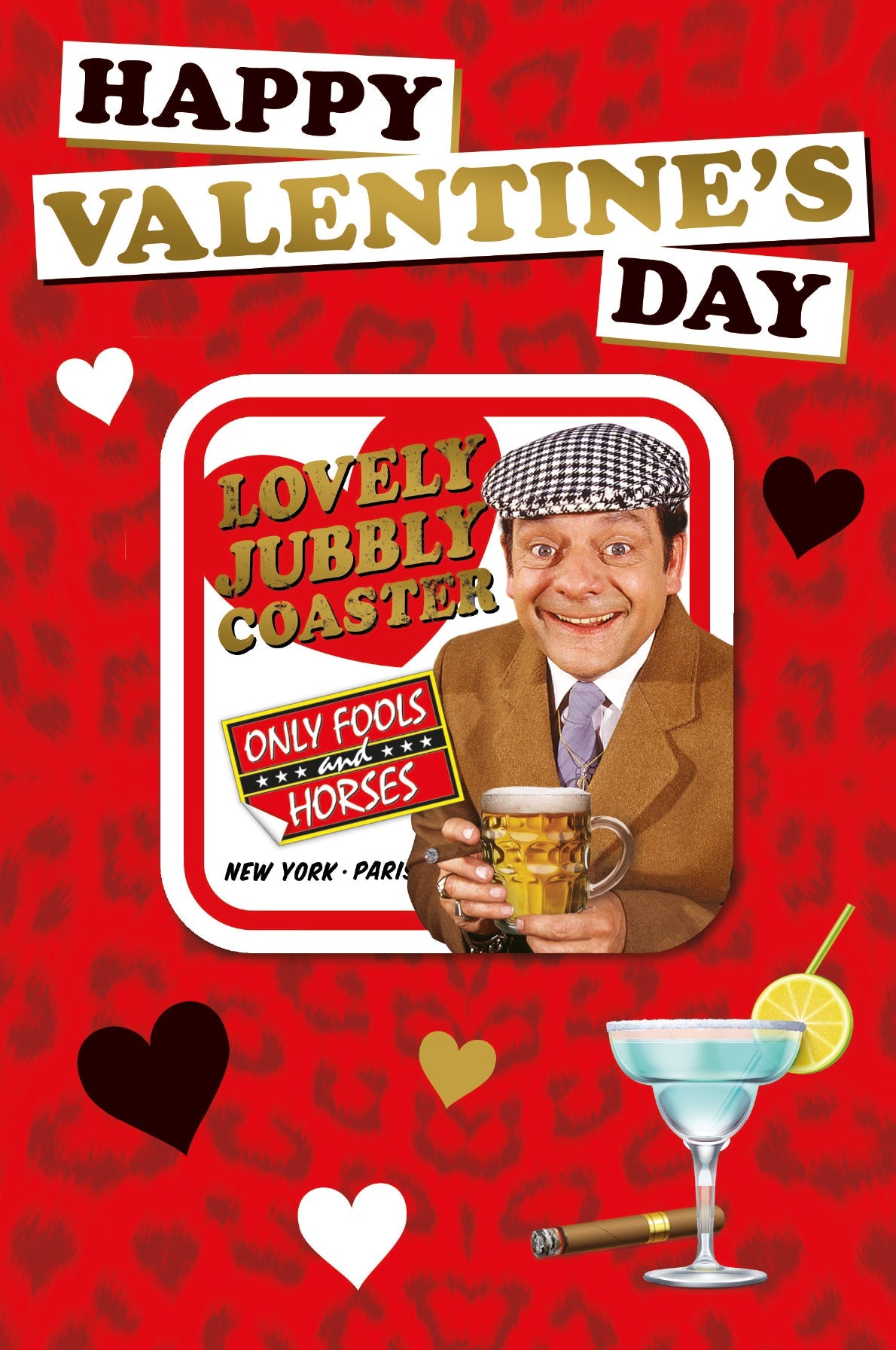 Only Fools And Horses Valentine's Day Card With Detachable Coaster Official Product