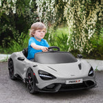 Mclaren 765lt Licensed 12v Kids Ride On Car W/ Mp3 Music | Grey