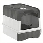 Cat Litter Box, Enclosed Cat Litter Box W/ Lid, Pull-out Drawer Tray | Grey