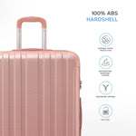 Medium 26" Hard Shell Check In Suitcase 8 Spinner Wheels Hold Luggage | Medium | Rose Gold