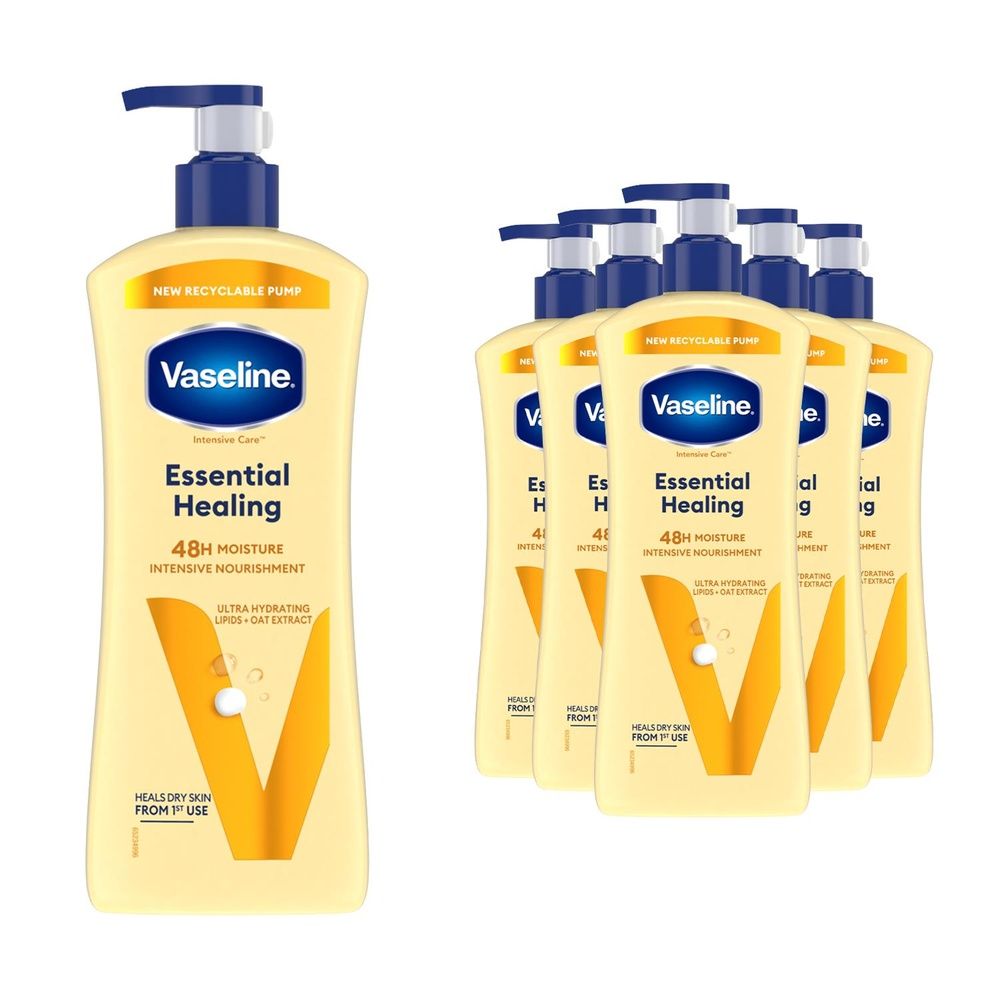 Vaseline Intensive Care Essential Healing Body Lotion, 600ml For Dry Skin Care