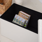 Pu Leather Storage Bench, Tufted Footrest | Cream
