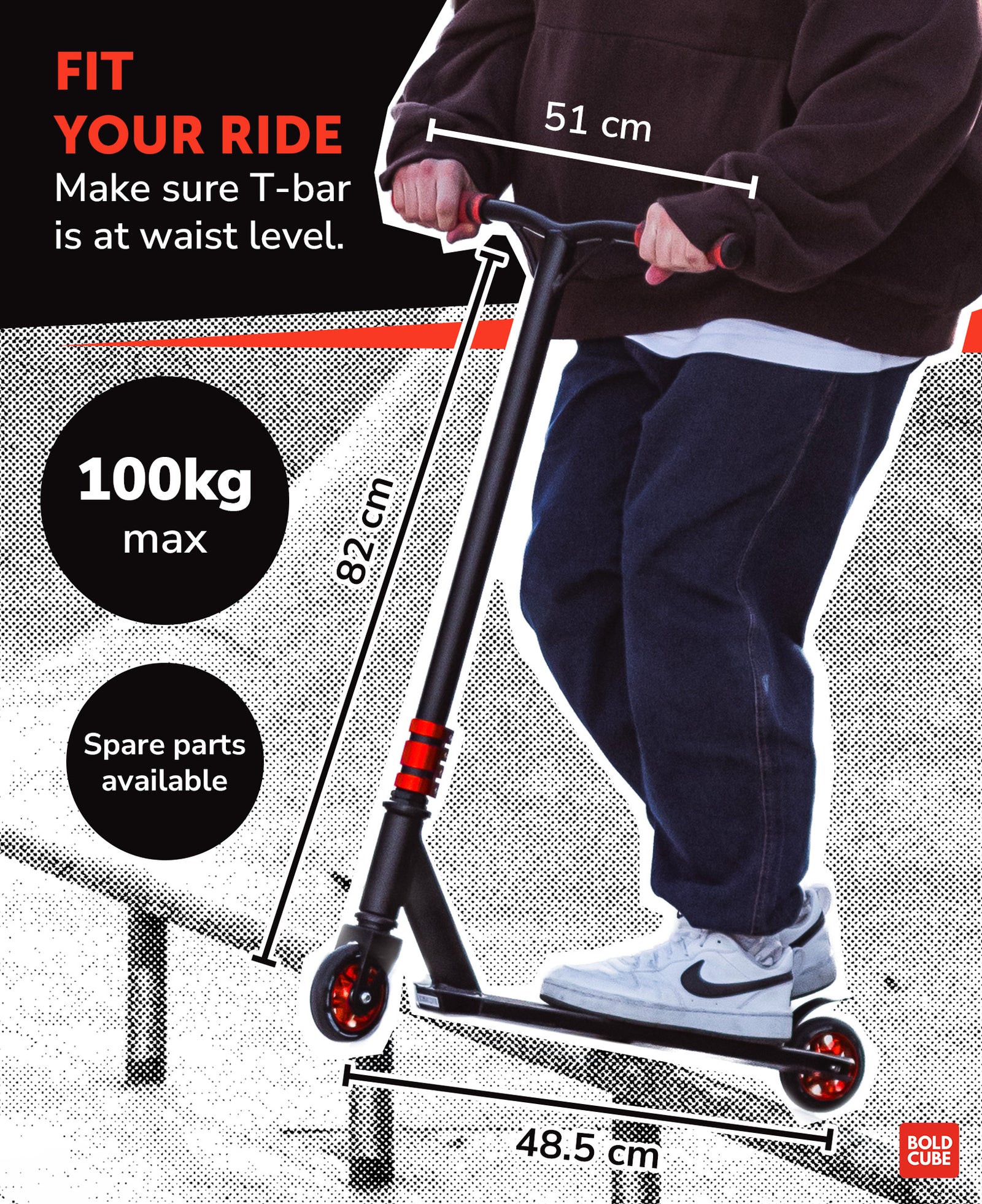 Deluxe Stunt Scooter | Black