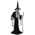 Voice Activated Halloween Animatronics Standing Witch | Black