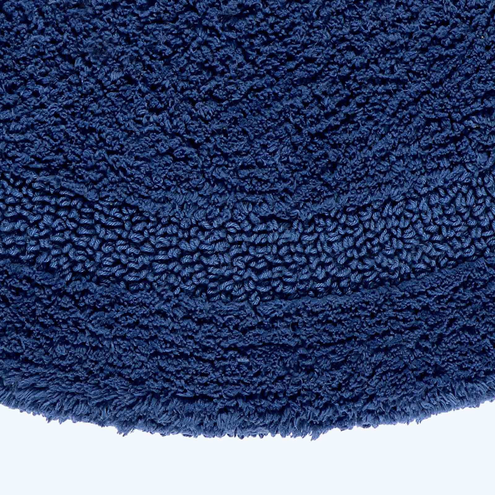 Luxury Reversible Cotton Bath Mat | 80cm | Navy Blue
