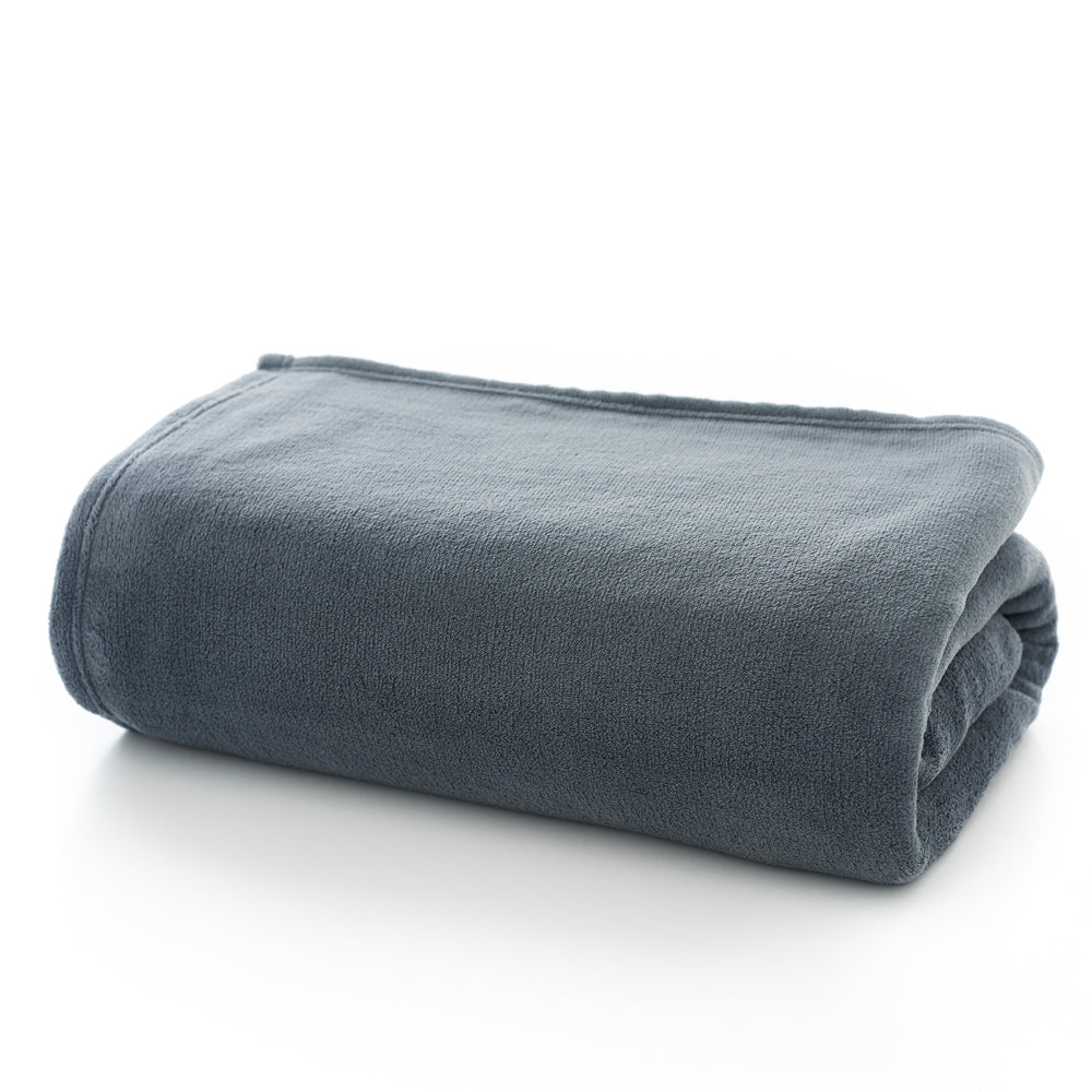 Snuggle Touch Microfibre Supersoft Fleece Throw | 140cm x 180cm | Charcoal