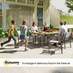 150x90cm Outdoor Table, Wood Effect, Rust-resistant