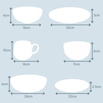 Nordic Stoneware Dinner Set | 24 Piece | Grey
