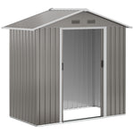 6.5ft X 3.5ft Garden Shed, Metal Shed Garden Outdoor Storage | Gray
