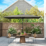 3x2m Patio Parasol, Rectangular Canopy | Light Grey