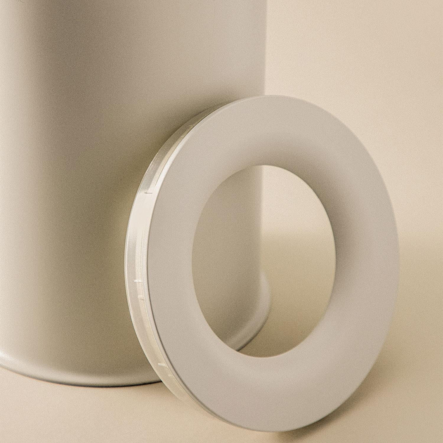 Bathroom Bin, 5l, Easy Bag Fixing, White Stainless Steel Geyser Collection