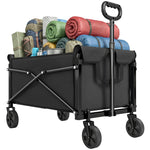 81l Festival Trolley On Wheels, Garden Folding Trolley Cart | Black