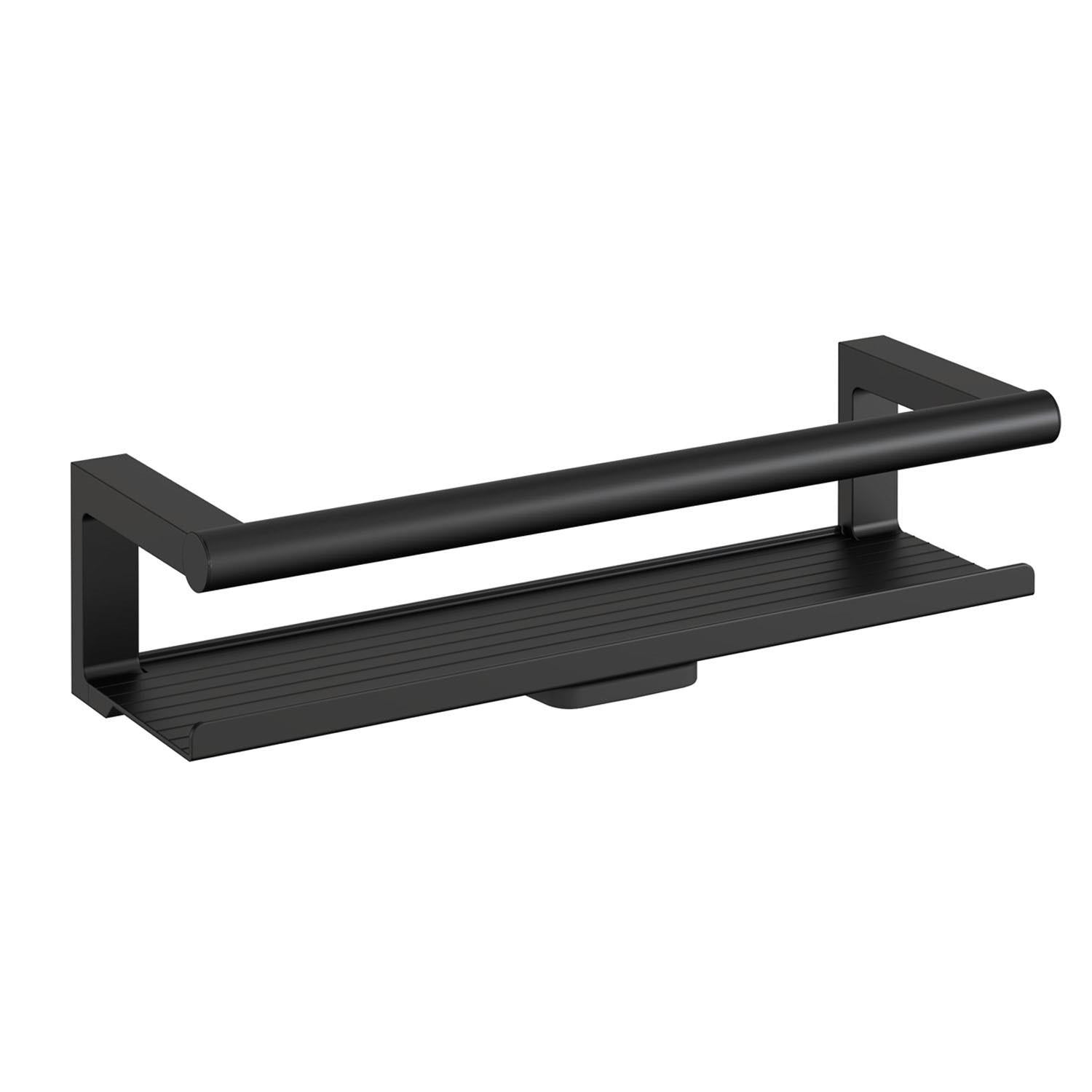 Bathroom Shelf, Organizer Glass Wiper Matt Black Architect S+ Collection