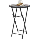 Mosaic Garden Table, 35.5cm Folding Coffee Table | Multi Colour