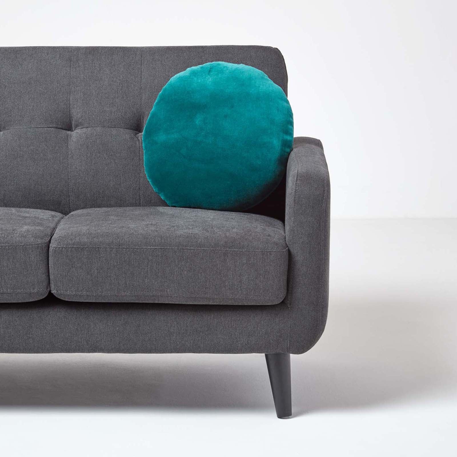 Luxury Velvet Round Cushion | 40cm x 40cm | Emerald Green