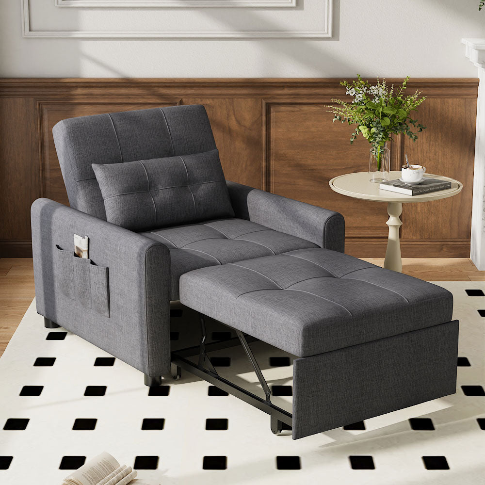 Three-in-one Versatile Single Sofa Bed With Pillow