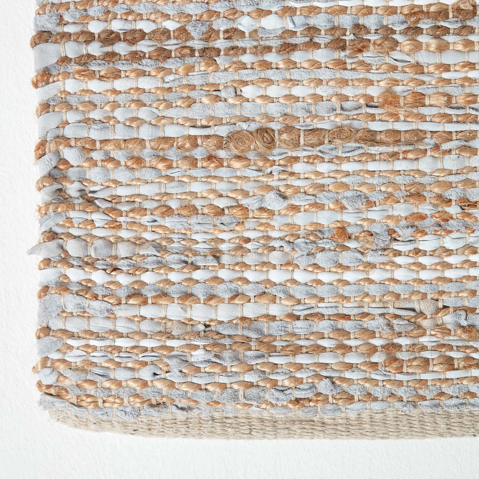 Madras Leather Hemp Rug | 150cm x 240cm | Natural