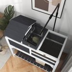 Tortoise House W/ Adjustable Lamp Holder, Openable Lid, Storage Shelf