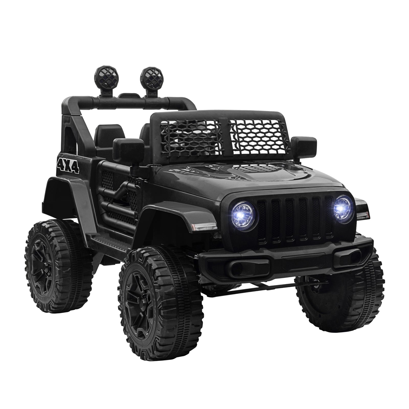 12v Kids Electric Ride On Car Truck Off-road Toy W/ Remote Control | Black