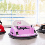 360° Rotation 12v Kids Bumper Car W/ Remote Control | Pink