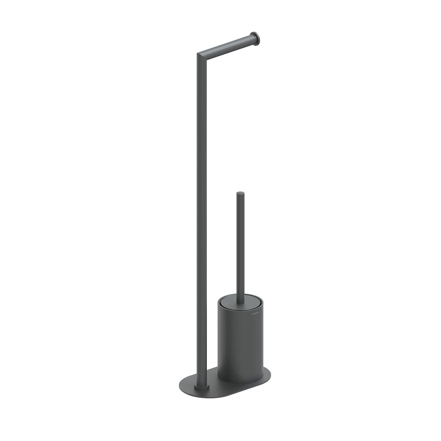 Paper Holder With Toilet Brush, Matt Black, Architect S+ Collection
