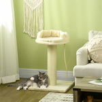 Cat Tree For Indoor Cats Kitten Tower W/ Sisal Scratching Post - Cream