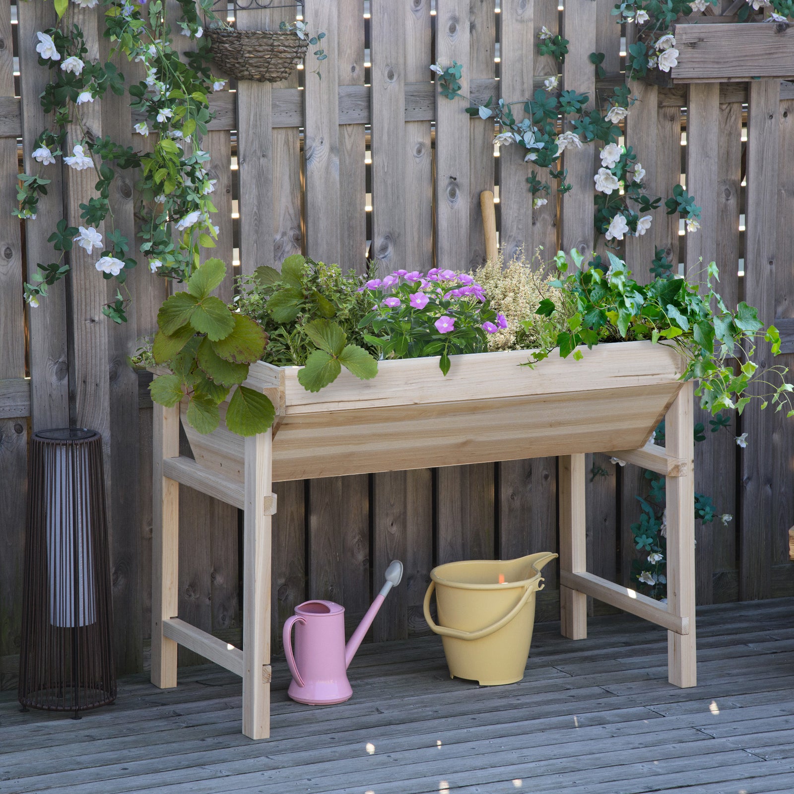 Raised Garden Bed, 108.5x60x80cm, Wooden