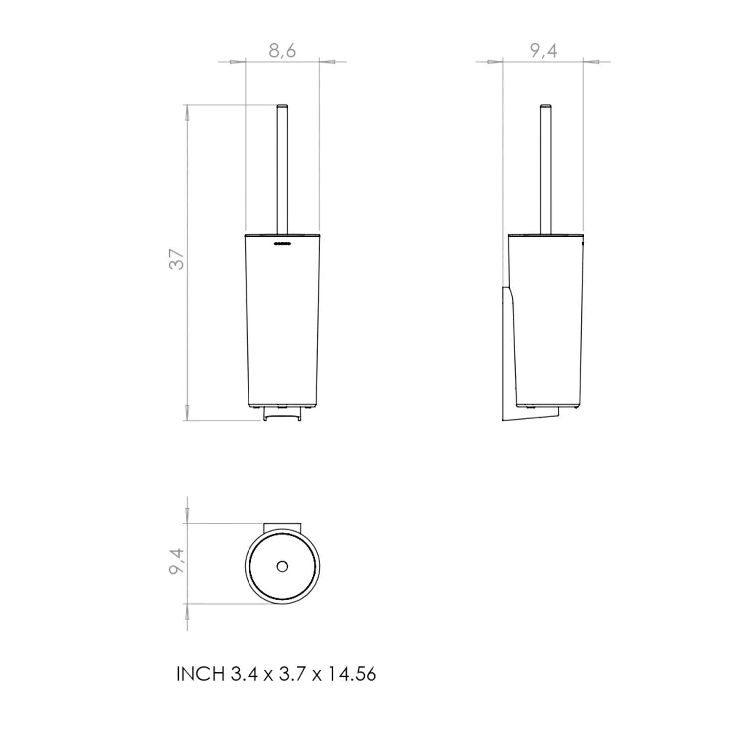 Toilet Brush Chrome Wall/freestanding Self-adhesive Start Collection